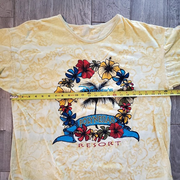 Disney Polynesian Resort Yellow Tshirt Tropical XXL Disney World Orlando - Picture 4 of 5